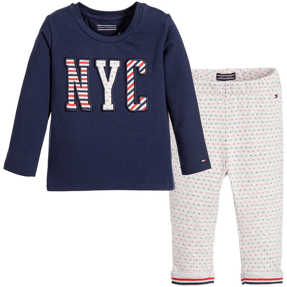 tommy hilfiger baby boys 2 piece spotted trouser set 135630 8435530bc11771a1978c3ae3156f0ef738aba0e1
