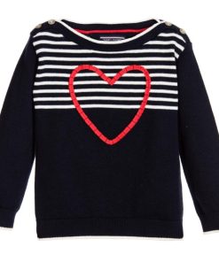 tommy hilfiger girls blue knitted sweater with heart applique 135674 63c2945935c388e5f5bff20ccb127462806f2bf0