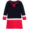 tommy hilfiger navy blue red cotton knitted dress 135614 83ebec3251363ceddf758d2623c94edd0d8f21c6