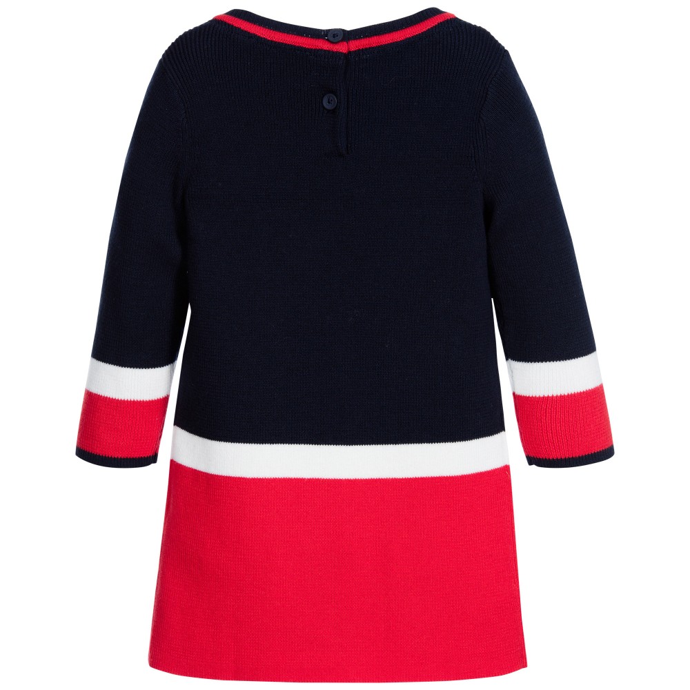 tommy hilfiger navy blue red cotton knitted dress 135614 fe4ddcffbdf9911b4dc6cfa1317e62ed9cb2c34a