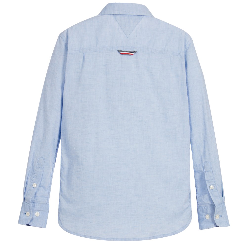 tommy hilfiger boys blue chambray linen shirt 155953 0a1fa161842c0f7f36fc87348c6022b7861fff02