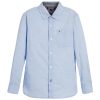 tommy hilfiger boys blue chambray linen shirt 155953 4458d04a2a8f6096bf7705917a703c6429f5cef1