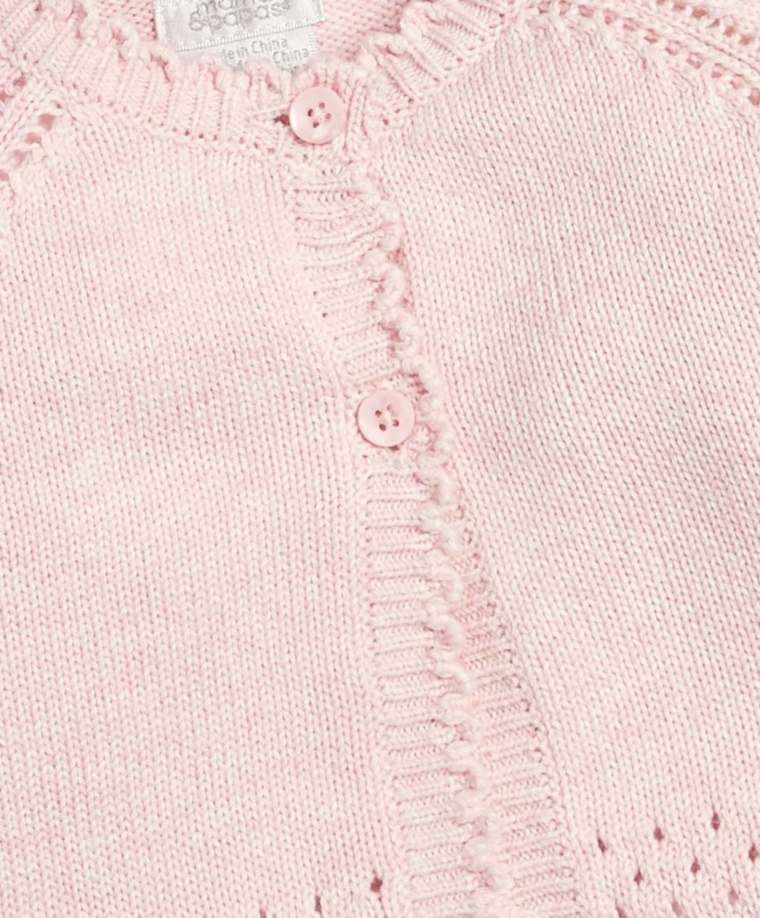S738IA8 02 Pink Knit Cardigan