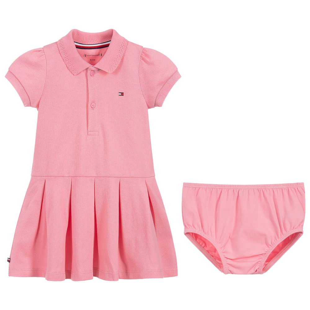 tommy hilfiger pink cotton polo dress set 289422 d9bf83d7bf151a93e02597e4c7d3ad22688a655f