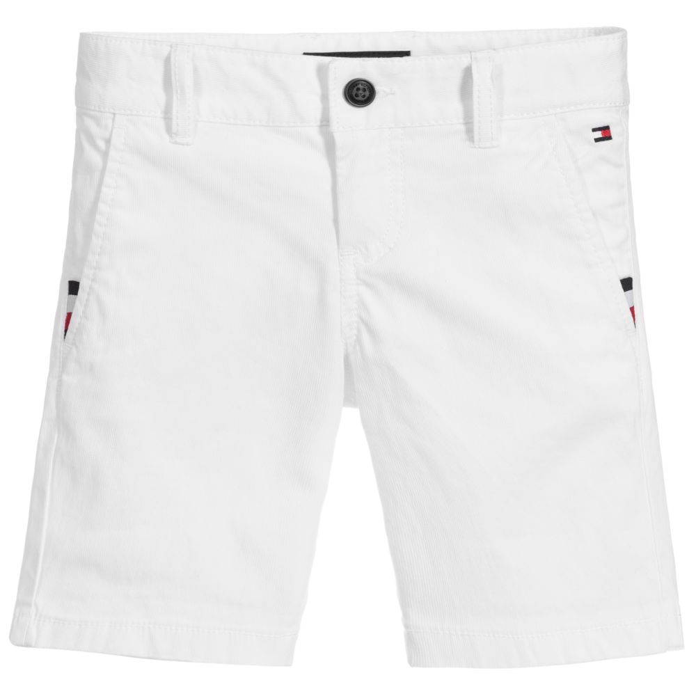tommy hilfiger white cotton chino shorts 289255 4355d7a2facb28f6aacec64b1f35a9945aadb785
