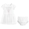 guess baby white cotton dress set 300556 11dbd7a3b332330c72b7fbca5ac724435ab683ef