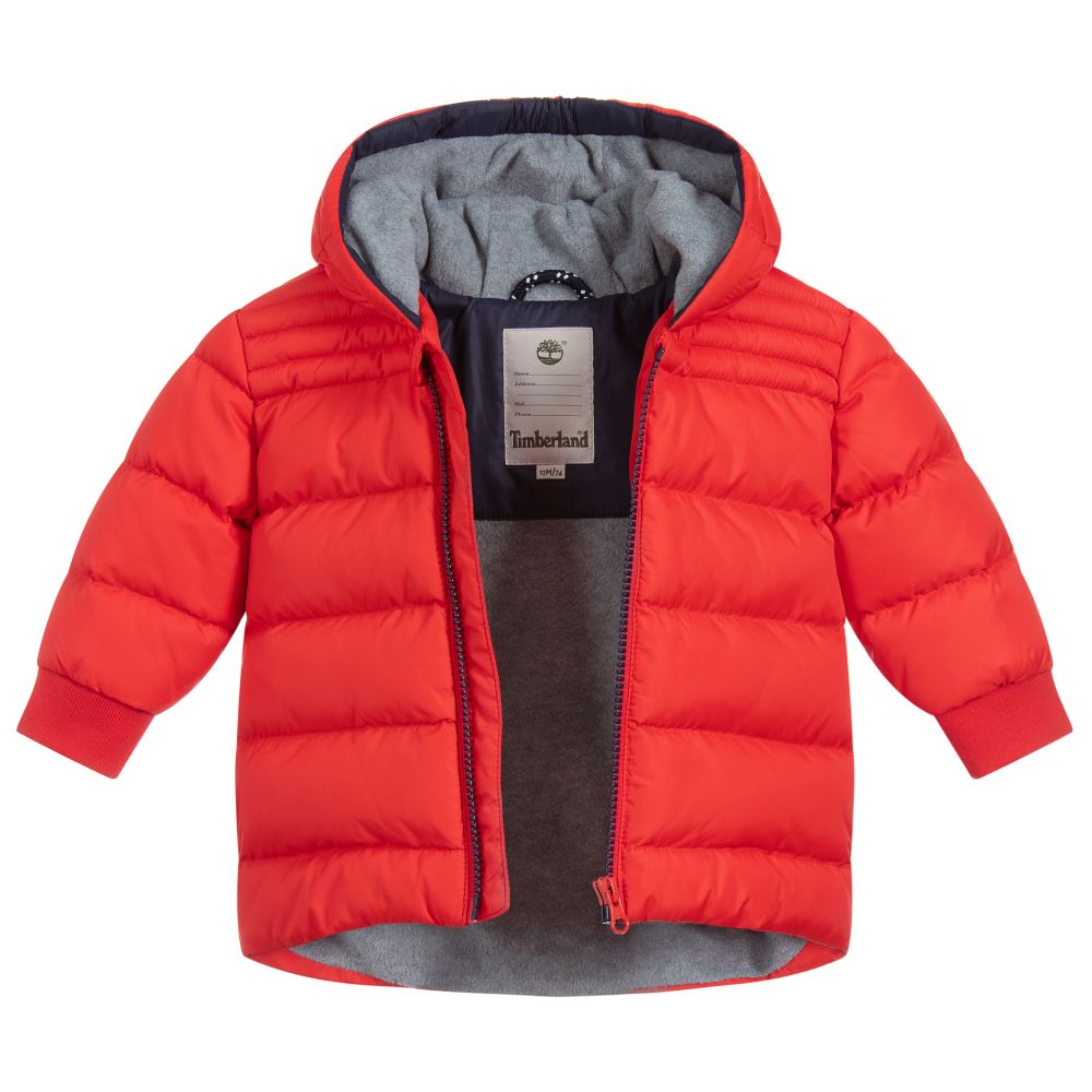 timberland boys red puffer jacket 334644 2b7a3f70a96bb4ba491a4806a758e3aadf5eacd1