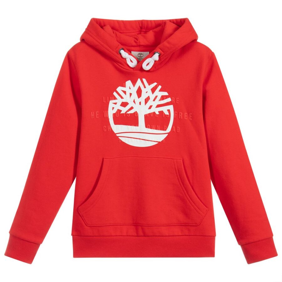 timberland red cotton logo hoodie 334637 e49253227ff864211f575ca10ff99ddb6a37b045