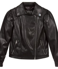 guess black faux leather jacket 337935 45b5c3e57b778f24d6de037dbfc00e211fef508a