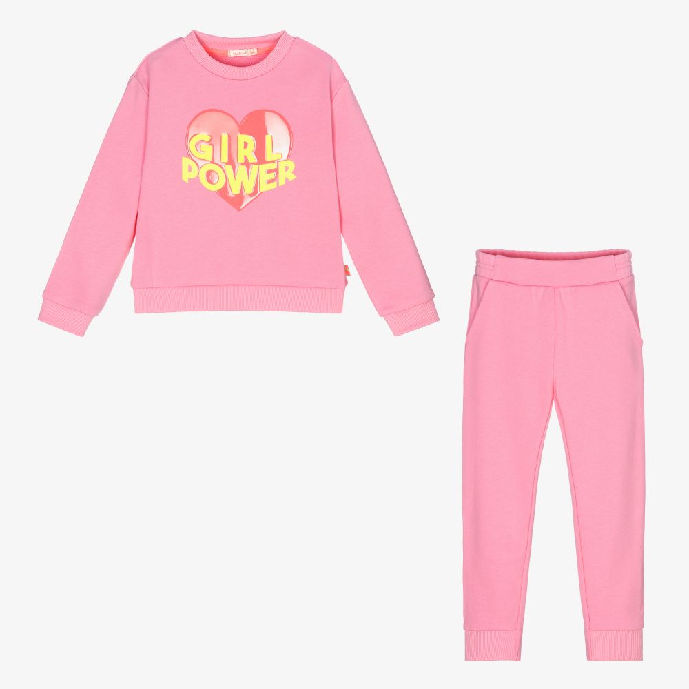 billieblush girls pink cotton tracksuit 406538 4b409f5172673f25cb117034f47d56535394fd2b