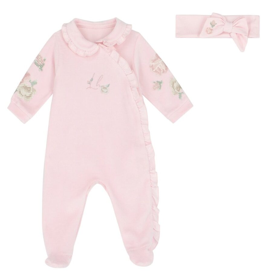 lapin house baby girls pink frill babygrow set p15850 56529 image