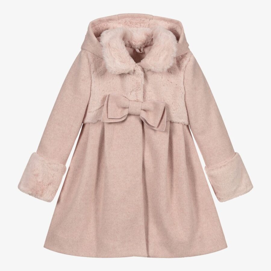 lapin house girls pink hooded coat 400476 9717ffd649339ae196a6f2e79220639d9218d1d0
