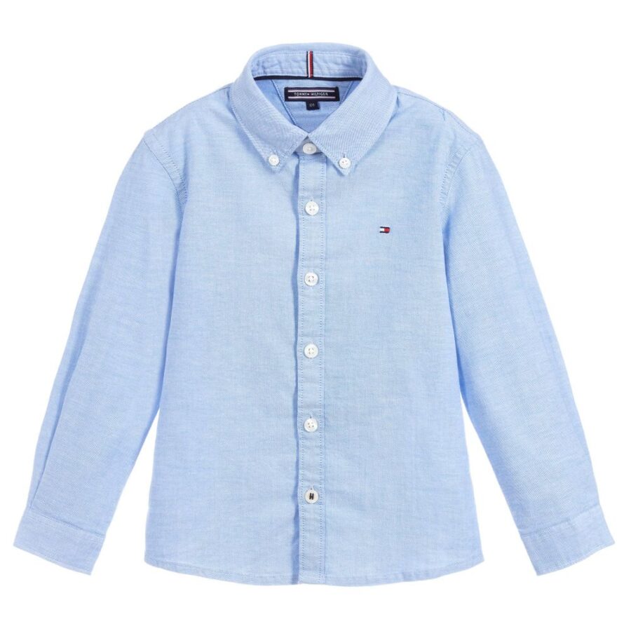 tommy hilfiger blue organic cotton shirt 213426 118e828d58f5d18bcf5dce4e523eec60431a4f03