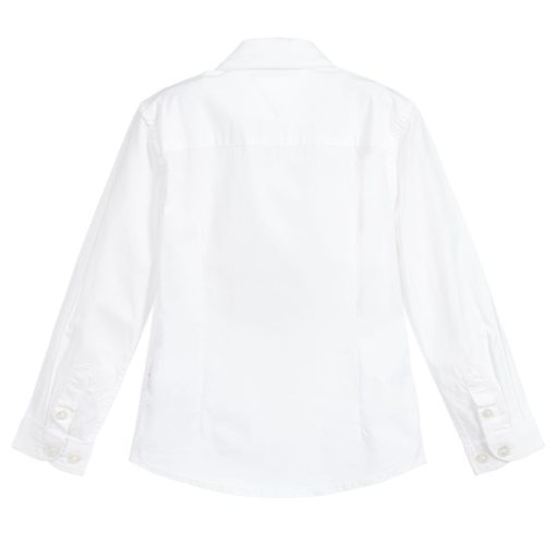 tommy hilfiger white organic cotton shirt 213451 87796b9659449a8711fa16d2f0e8402ef964514b