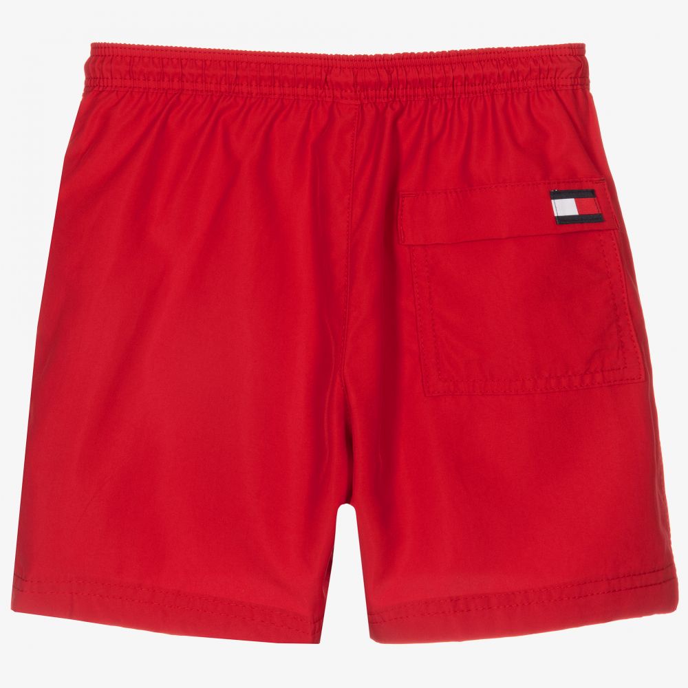 tommy hilfiger boys red logo swim shorts 441888 2a747bbb3a4732b4309501fd6d7dc67409c3f93e