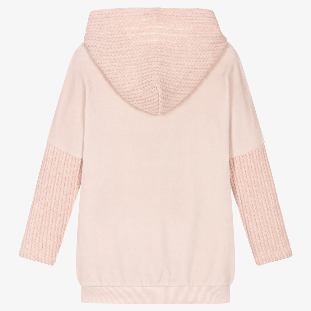 lapin house pink cotton velour knit dress 464731 5d28d2440dcb5787a3f2f5abd90a2b57a91e3541