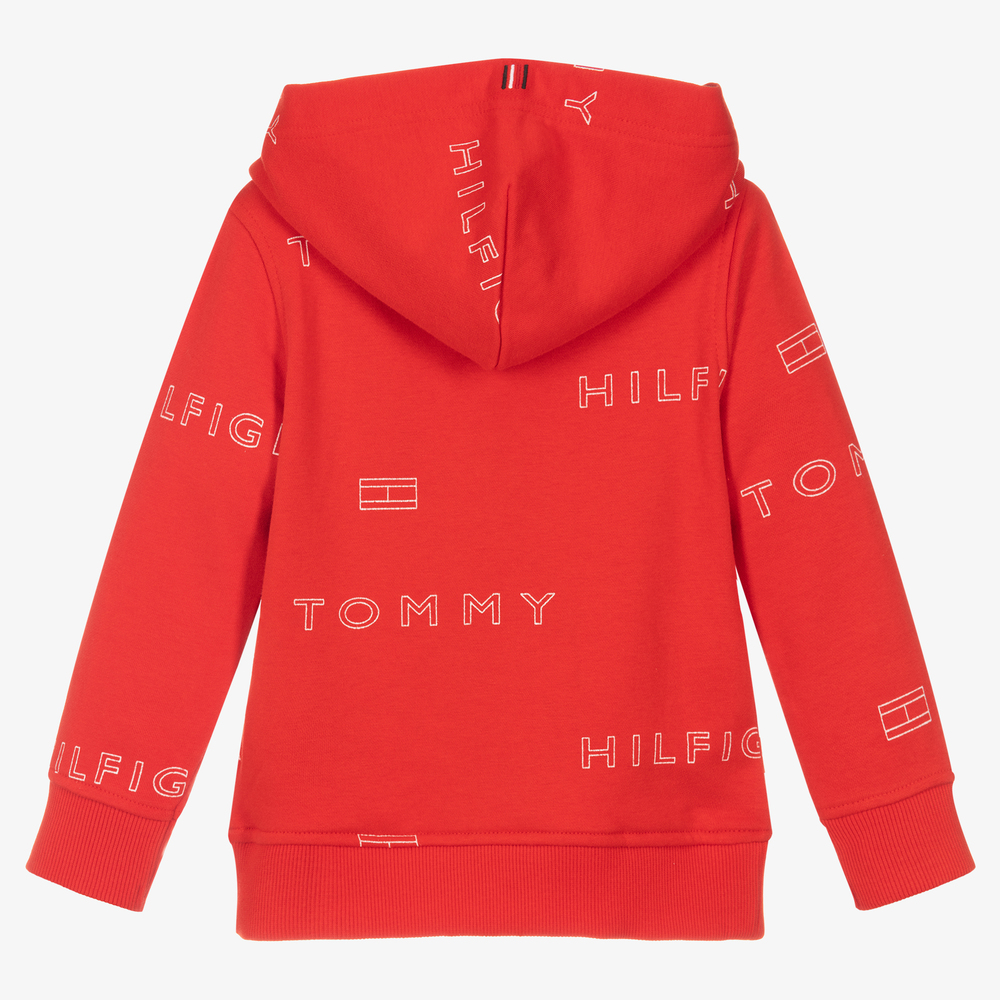 tommy hilfiger boys red cotton logo hoodie 453772 e8e43157ea5ebd03cd28db3783fdf2fcb5a0f5c9