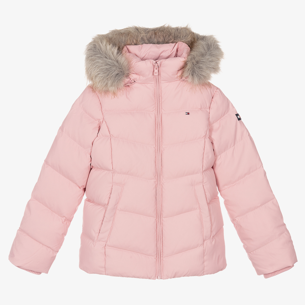 tommy hilfiger teen girls pink puffer jacket 453766 35c2d14b7470727580c0c2e4f96a91c96ff48686